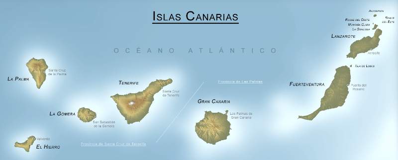 cartina isole canarie